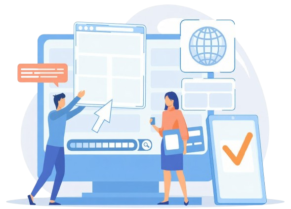 Tow professional men typing on a laptop